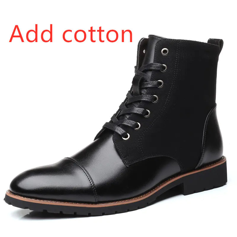 Pointed Velvet Warm Martin Boots