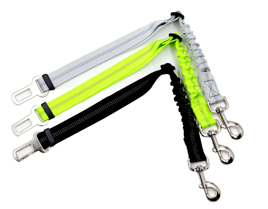 Pet Car Safety Belt with Reflective Elastic Leash