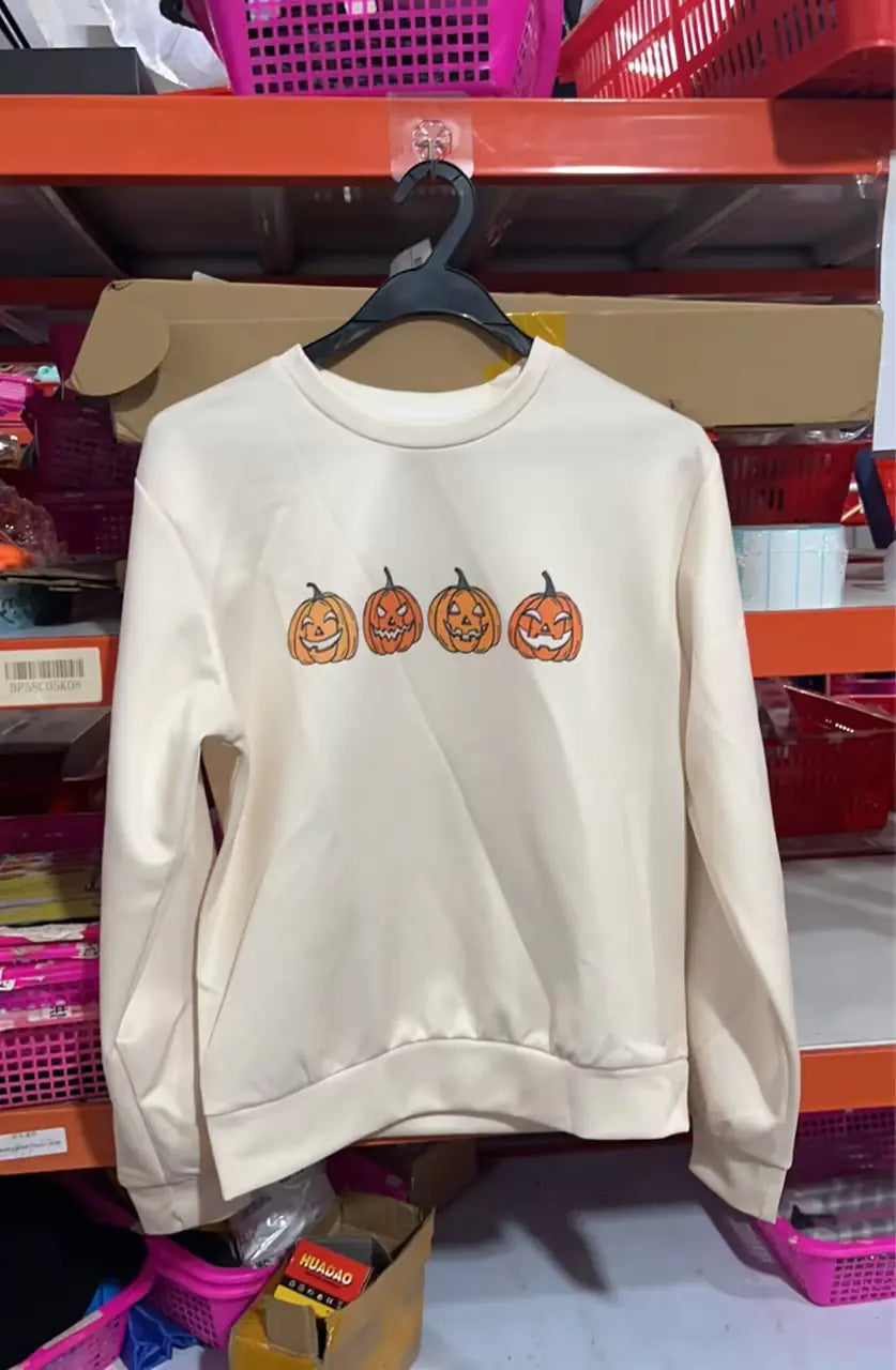 Halloween Evil Pumpkin Head Funny Printed Hoodie