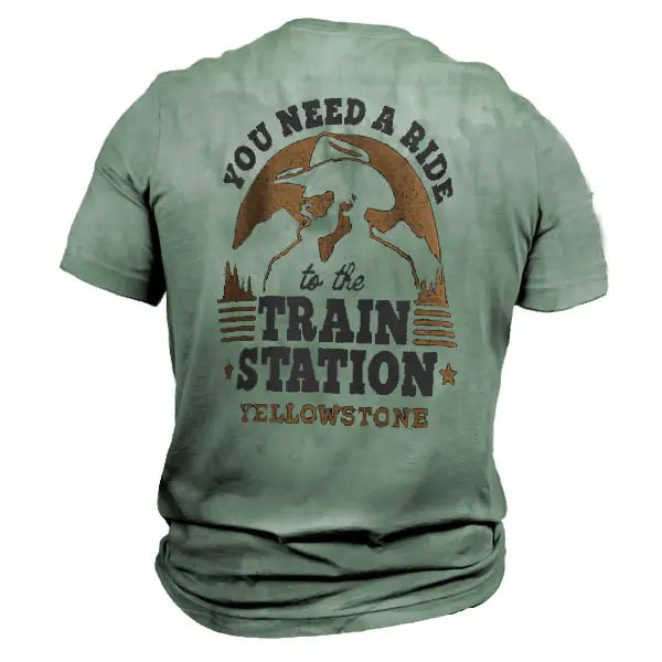 Men's Casual Loose 3D Printed Big Short Sleeve Shirt