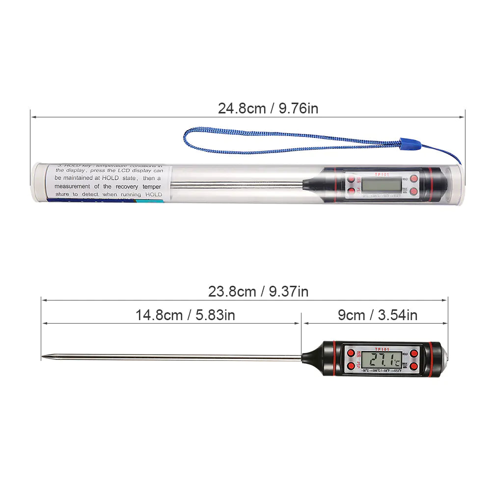 Food Electronic Thermometer, Portable Probe Thermometer