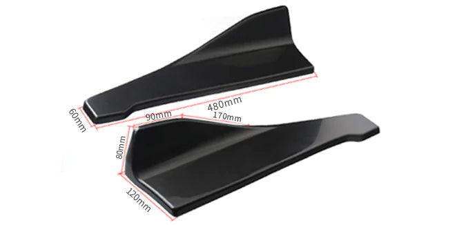 Universal Car Rear Bumper Protector - 48CM Glossy Black