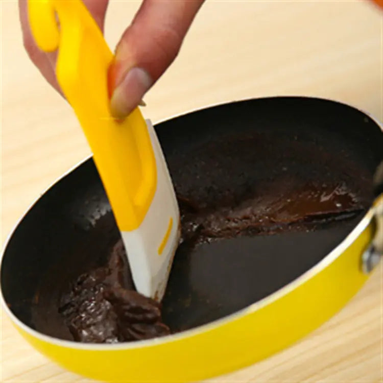 Silicone Non-Stick Oil Scraper & Pan Brush Gadget