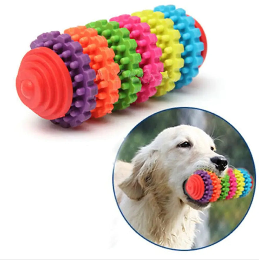 Colorful Rotating Rubber Dog Toy Ball for Chewing