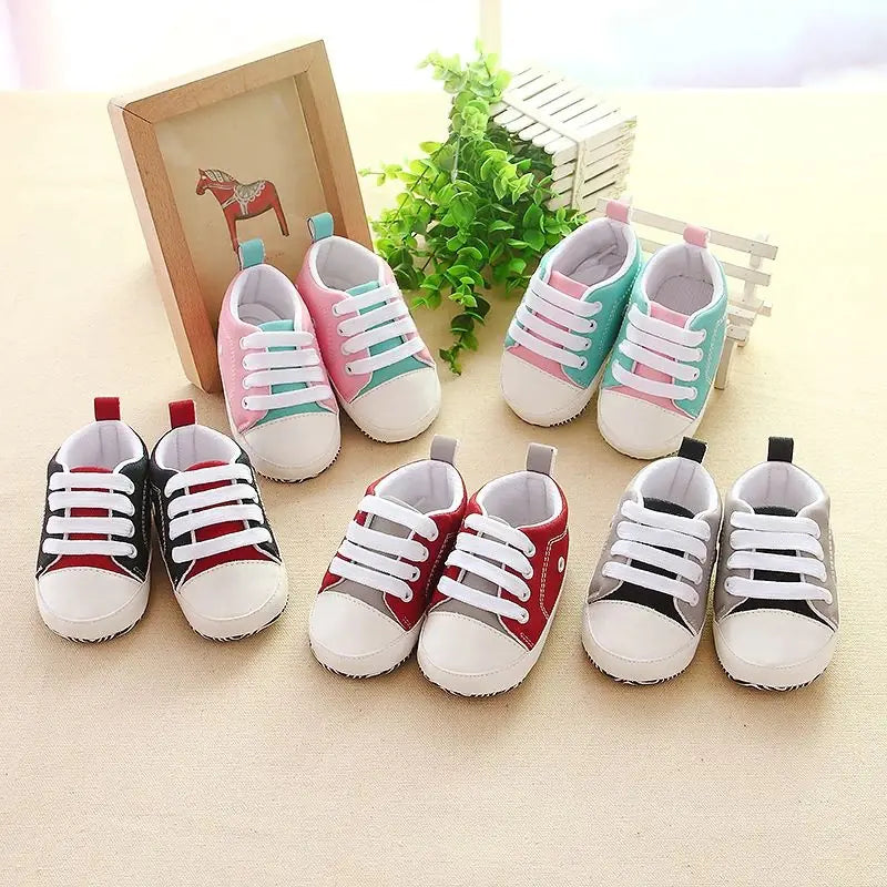 Baby Casual Canvas Shoes with Non-Slip Soft Sole (0-9M)