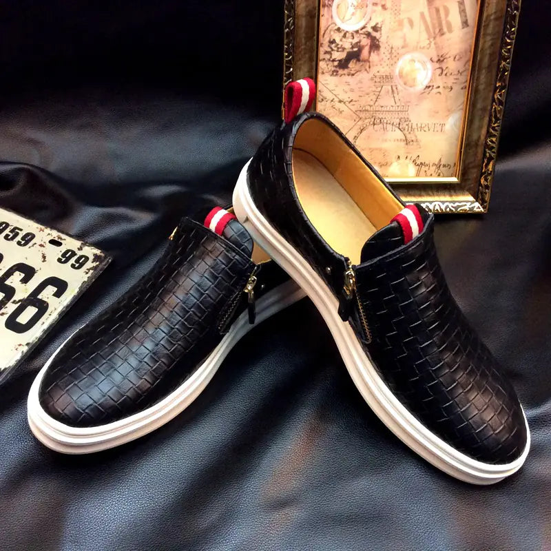 New Men's Genuine Leather Casual Sneakers (Breathable)