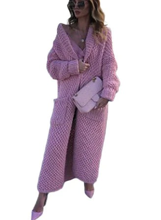 Women's Long Cardigan Sweater (One Piece)