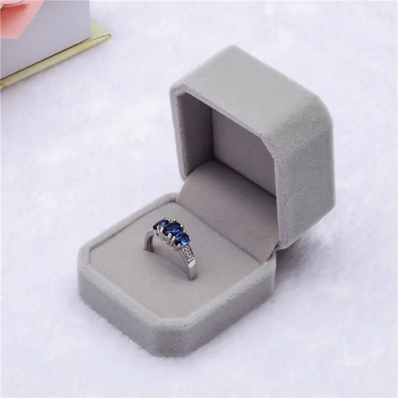 Pink Velvet Jewelry Box for Rings and Accessories