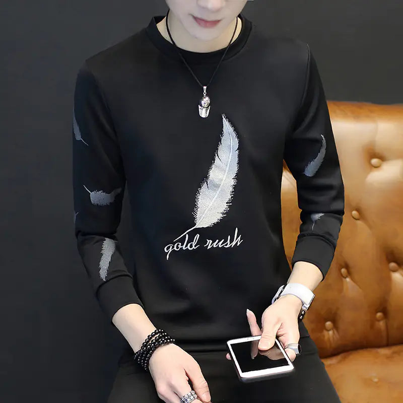 Men's Long Sleeve T-Shirt - Spring Casual Wear