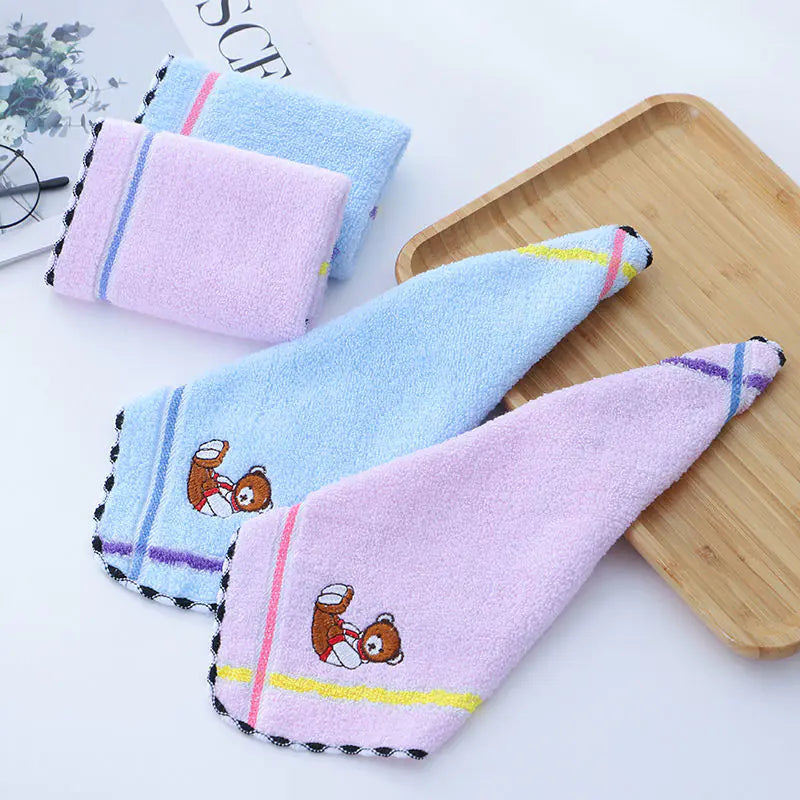 5pcs Pure Cotton Cute Absorbent Face Towels (Small)
