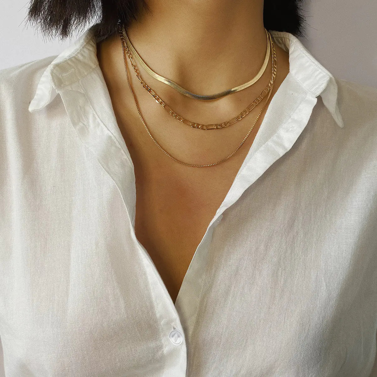 Punk Metal Snake Bone Chain Necklace for Women