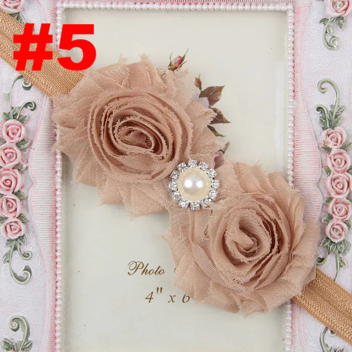 Popular Children's Headband with Pearl and Floral Design