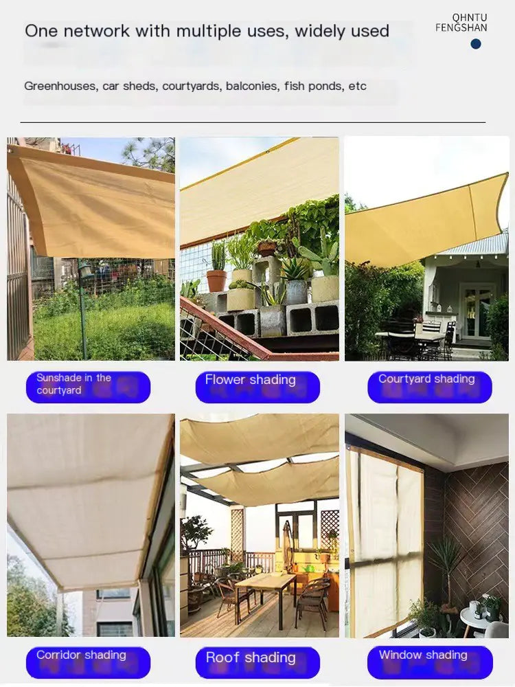 Beige Shade Net 185g Heavy-Duty Outdoor Canopy