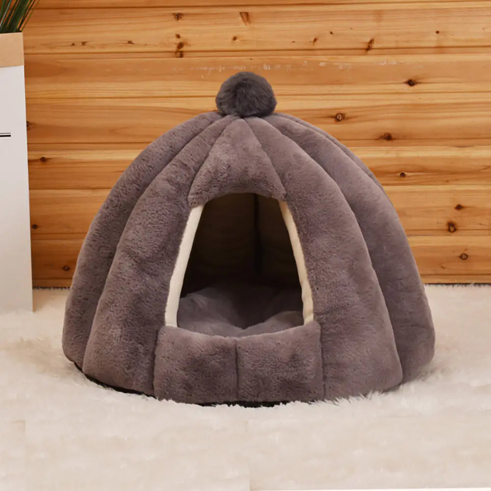 Pumpkin Shaped Cozy Cat & Dog House Tent