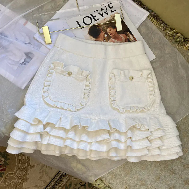 Thickened Ruffle Skirt - Versatile Heavy Industry A