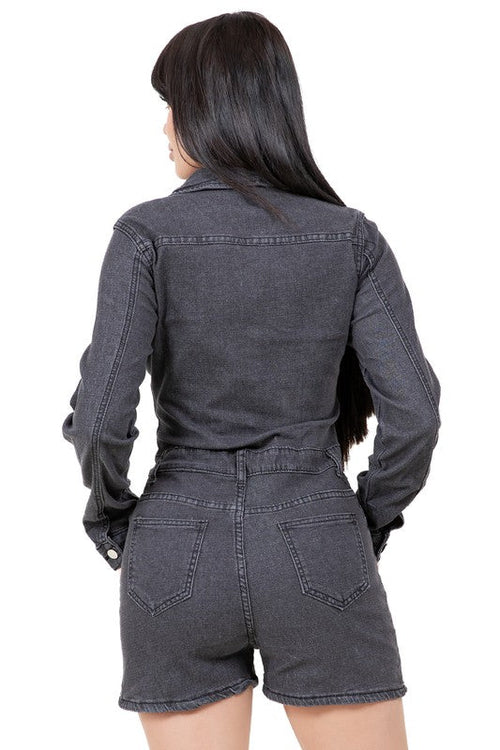 WOMEN FASHION DEMIN ROMPER