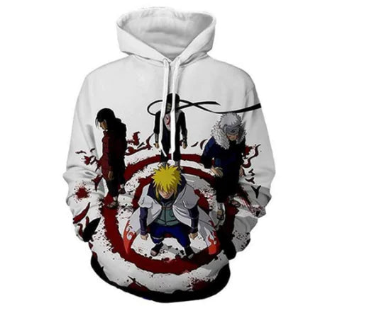 Men's Naruto 3D Print Hoodie with Kangaroo Pocket