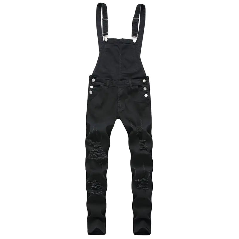 Fashionable Men's Denim Suspender Rompers