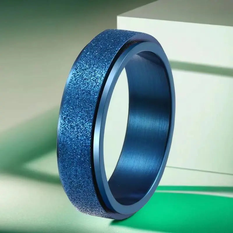 Men's Colorfast Stainless Steel Spinning Ring