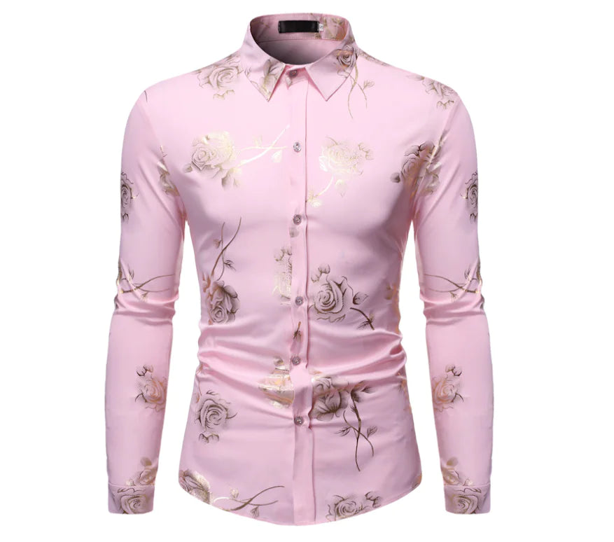 Men's Long Sleeve Gold Foil Shirt - New Fall Collection