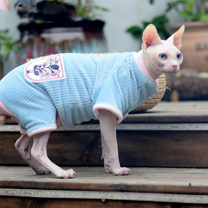 Warm Double-Sided Fleece Clothes for Hairless Cats