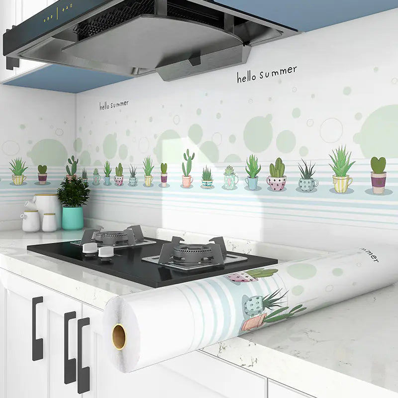 Oil-Resistant Kitchen Wall Stickers for Cabinets