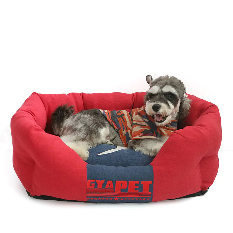 Striped Pet Nest for All Dog Sizes: Large, Medium, Small
