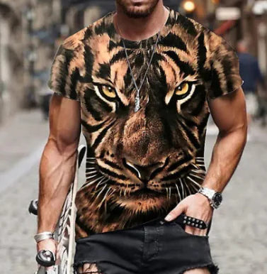 Men's Summer Round Neck Loose Short Sleeve T-shirt