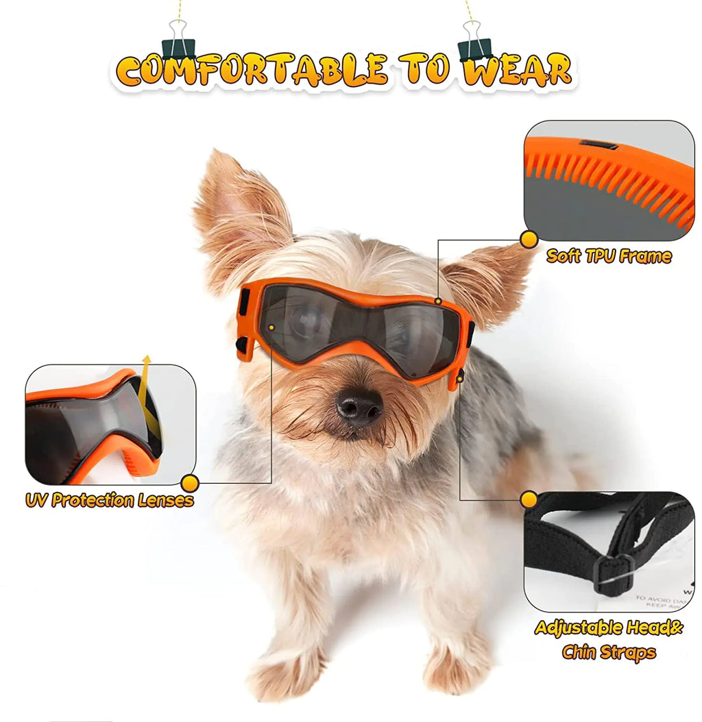 UV Resistant Soft Frame Dog Goggles and Sunglasses