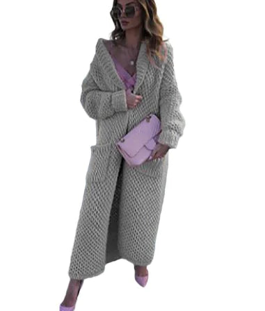 Women's Long Cardigan Sweater (One Piece)