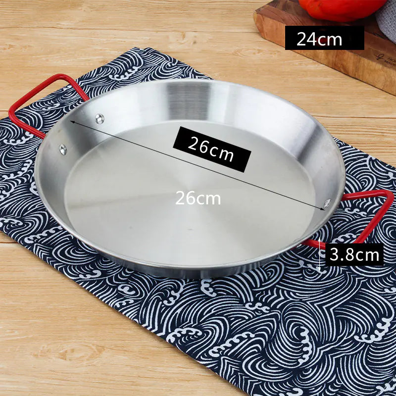 Stainless Steel Plate for Fried Chicken & Pasta