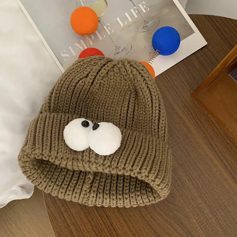 Funny Couple Knitted Hat for a Slimmer Face Look