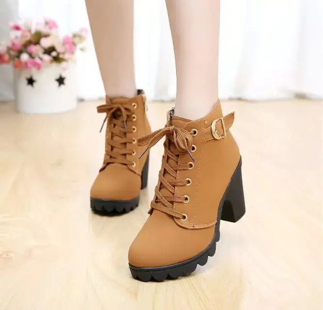 Vintage Martin Boots - Chunky Heeled Suede Ankle Boots