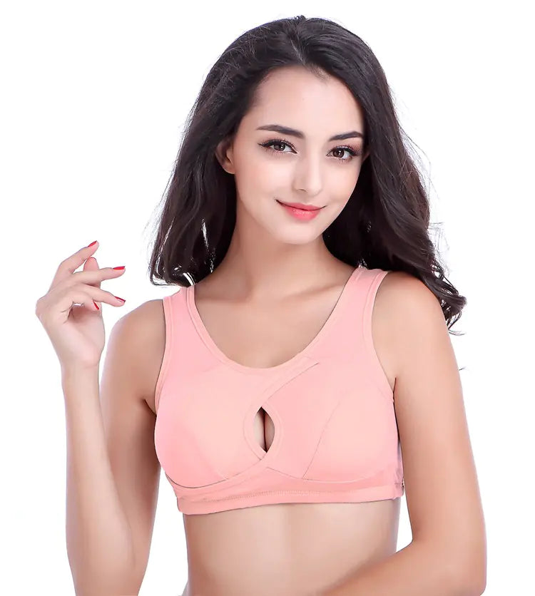 Seamless Nursing Bra with Cotton and No Wire Design