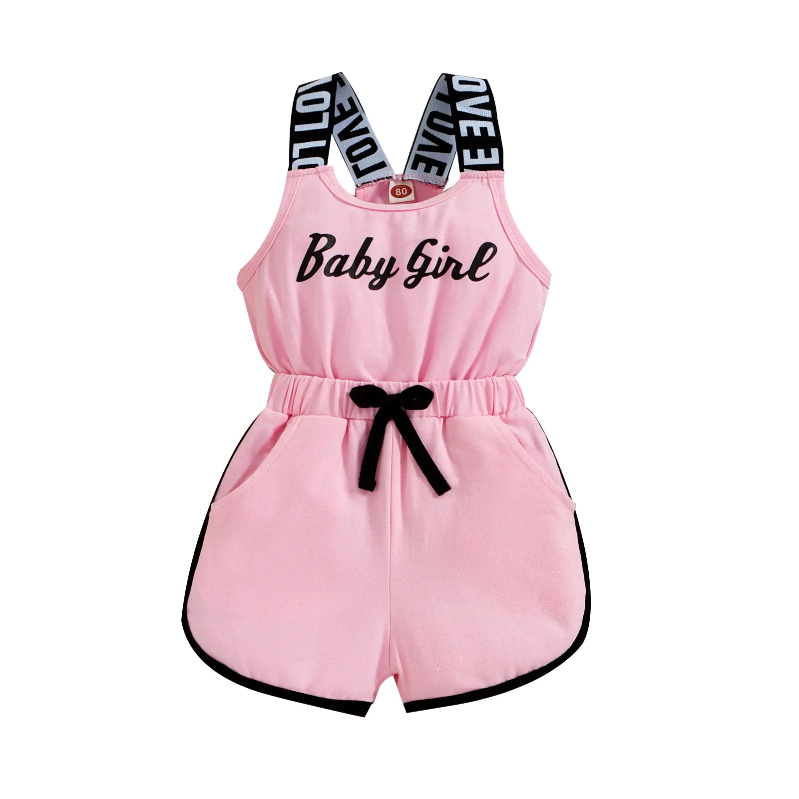 European-American Style Girls' Cotton Romper