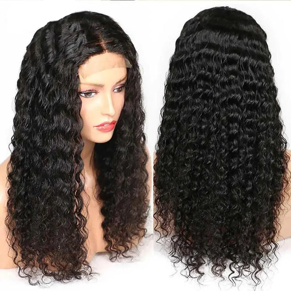 Long Curly Lace Wig – Black