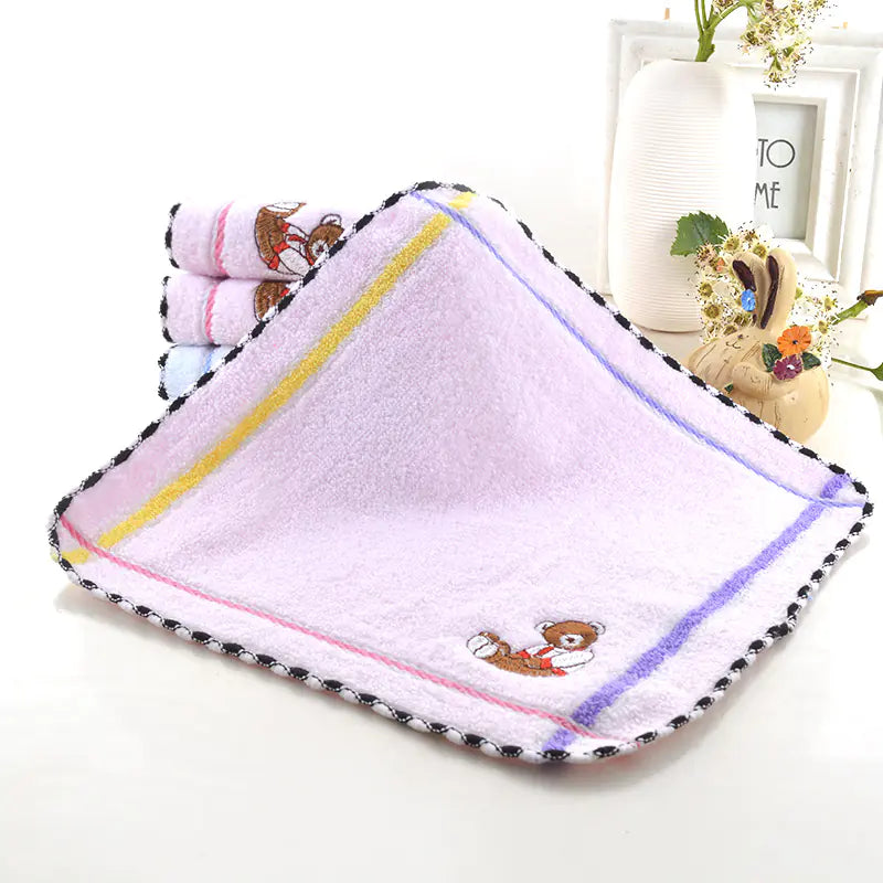 5pcs Pure Cotton Cute Absorbent Face Towels (Small)