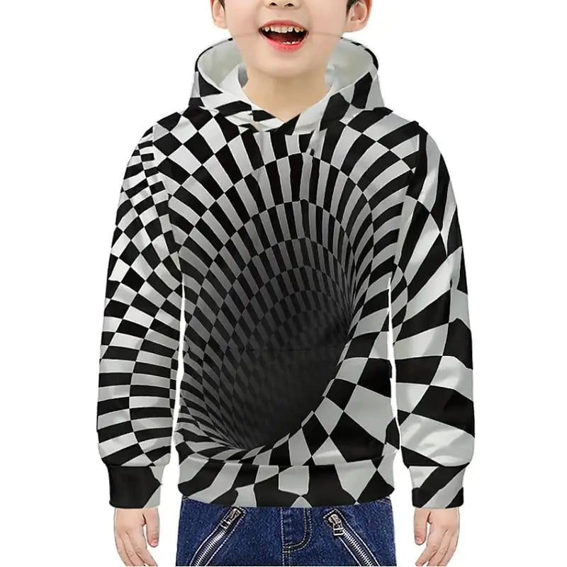 3D Vision Digital Printed Hoodie for Kids