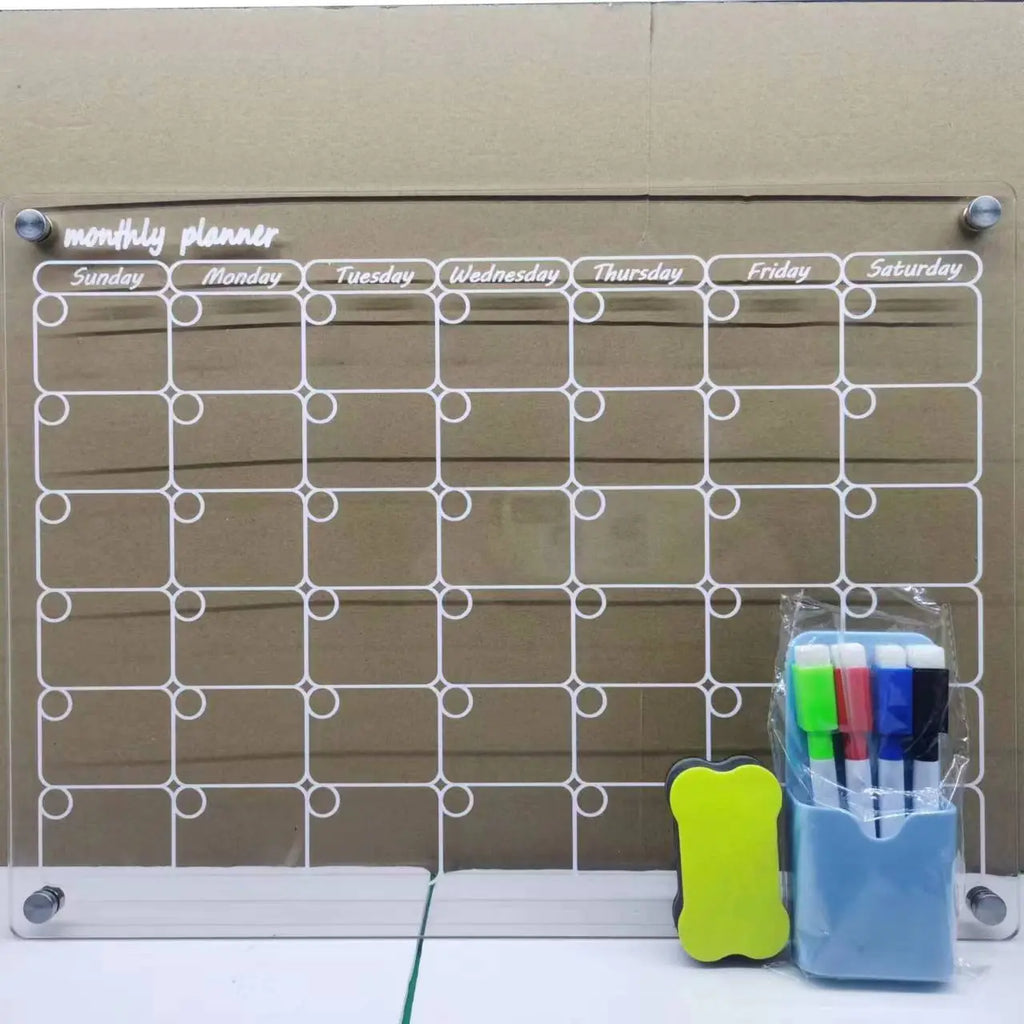 Magnetic Dry Erase Calendar for Refrigerator