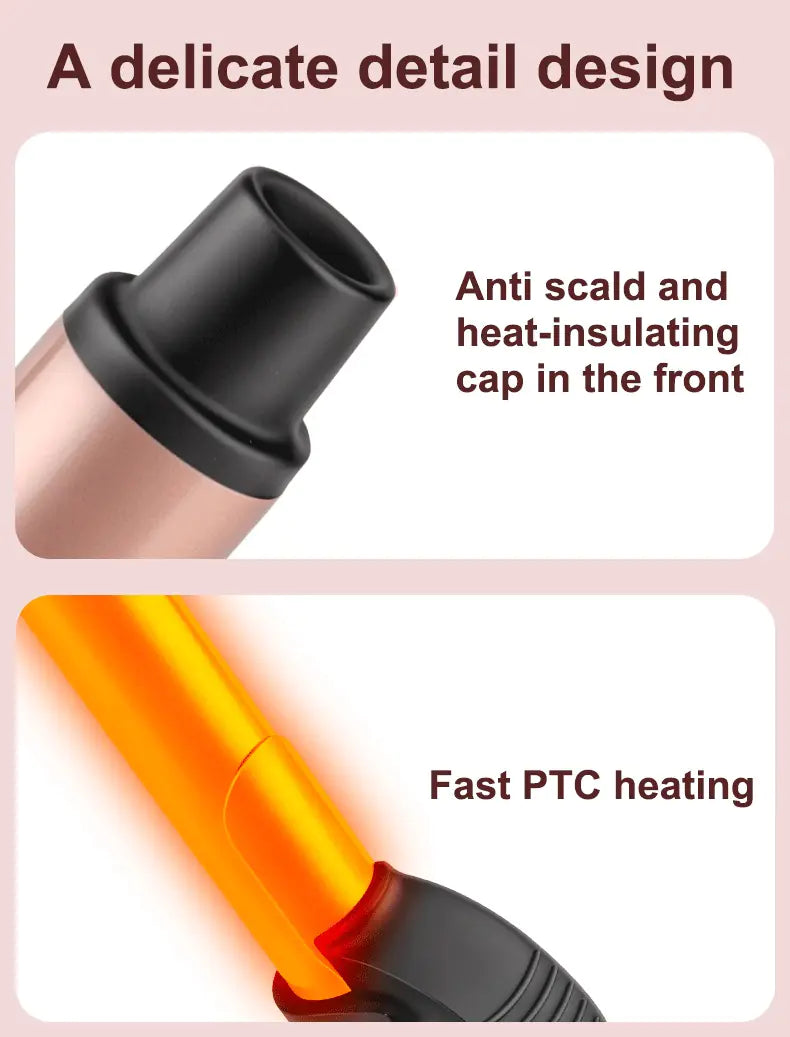 Automatic LCD Curling Iron 25mm Temperature Control