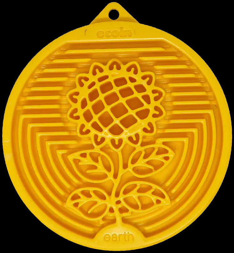 Interactive Slow Feeder Dog Bowl with Mandala Design