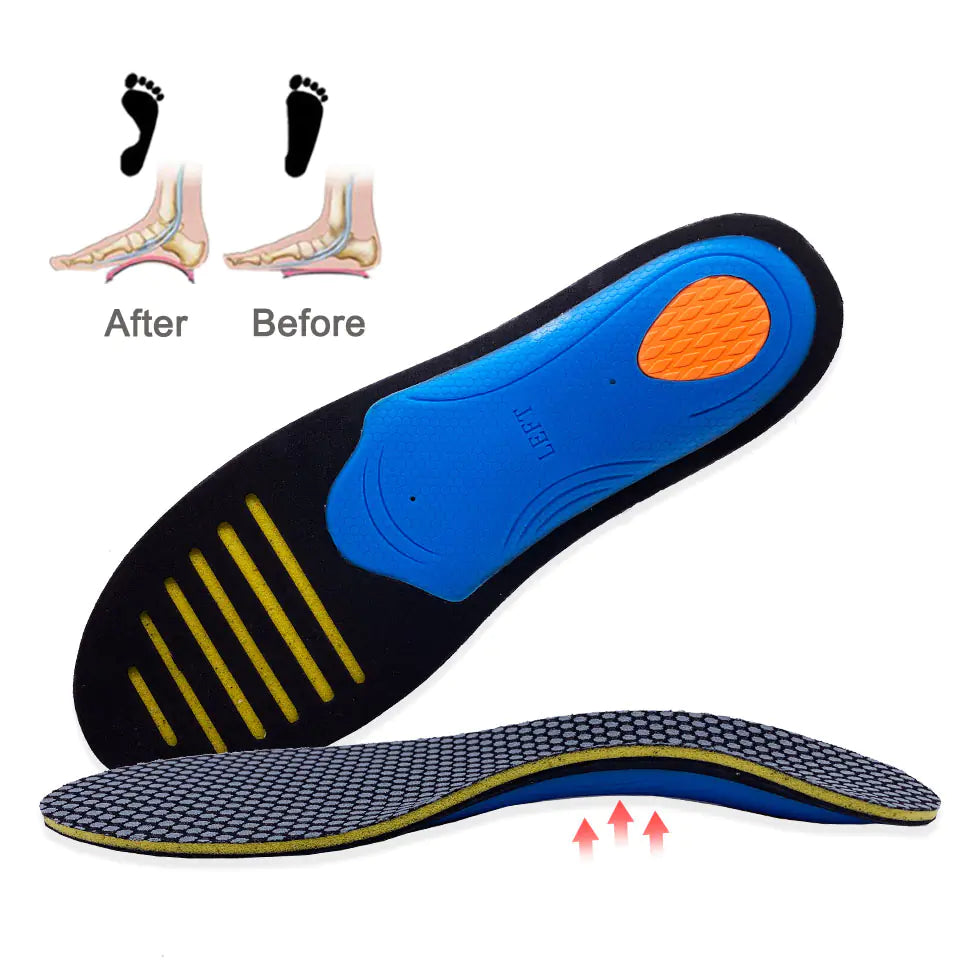 Arch Support Insoles for Flat Feet - Unisex Sports Use