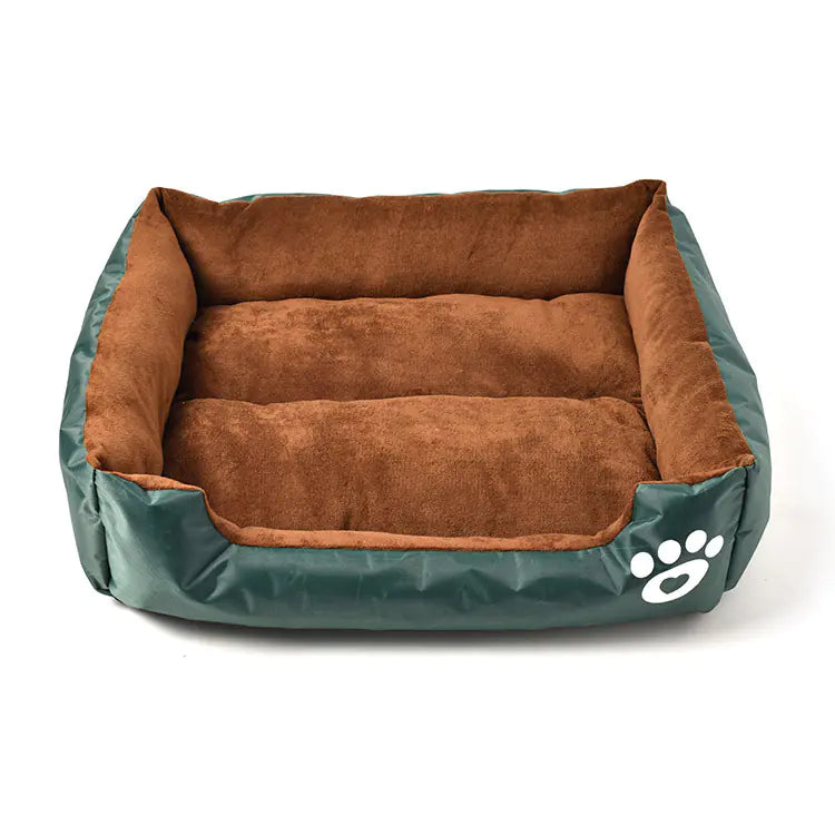 Factory Direct Soft Cotton Pet Bed with Paw Print Design