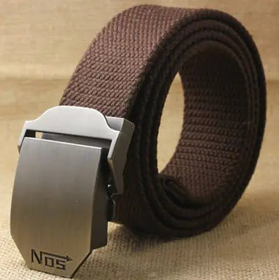 Men's Custom Thick Canvas Tactical Belt for Outdoors