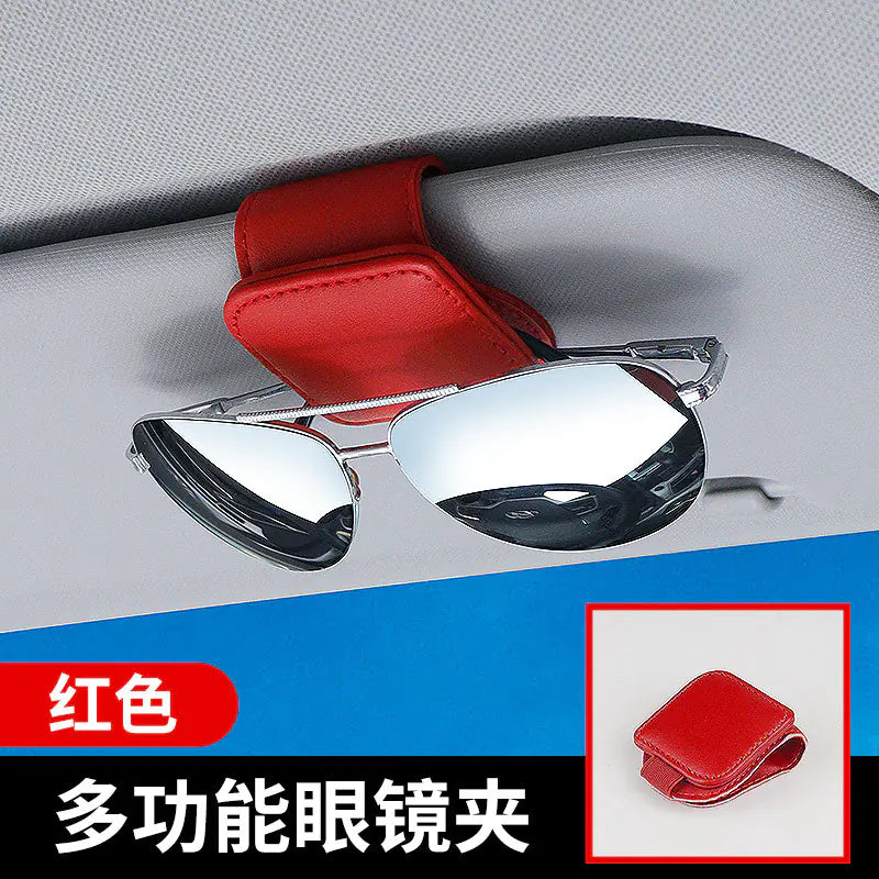 Car Sunglasses Clip Holder with Multifunctional Design