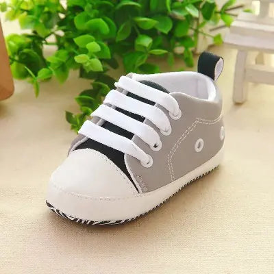 Baby Casual Canvas Shoes with Non-Slip Soft Sole (0-9M)