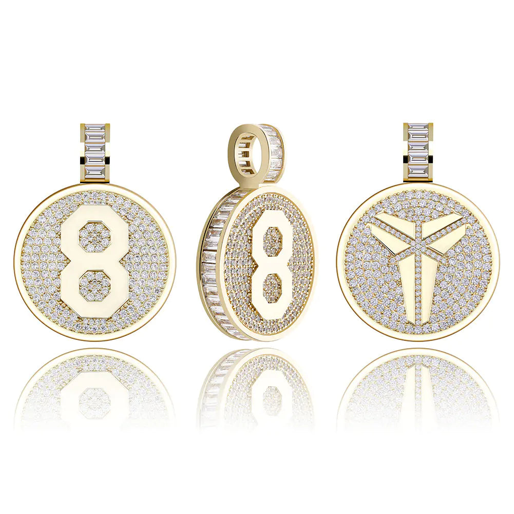 Black Mamba Kobe Logo Double-Sided Pendant Necklace