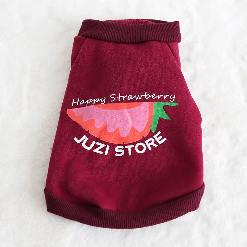 Multicolor Fruit Print Sweatshirt for Pets