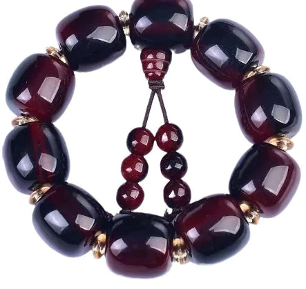 Natural Brazilian Red Agate Bracelet - Stylish Wine Red