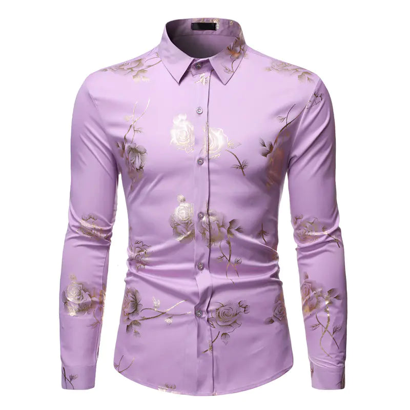 Men's Long Sleeve Gold Foil Shirt - New Fall Collection
